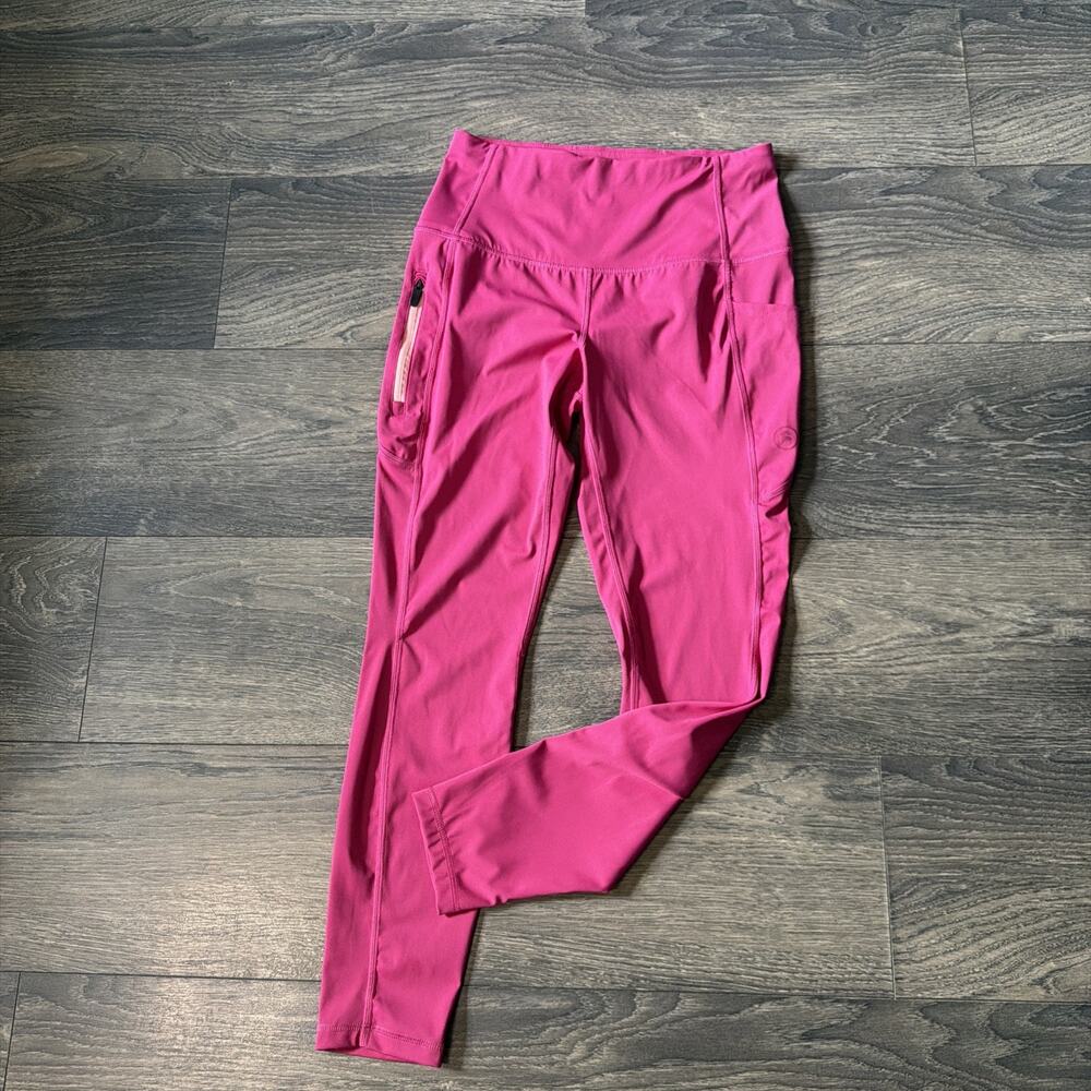 Backcountry Sz M Hot Pink Barbiecore High Rise Leggings Hiking Trail Pockets